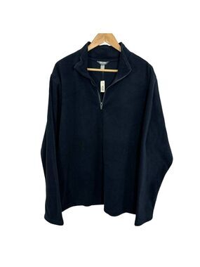 Joe Fresh Quarter Zip Fleece Pullover Mens XL Navy Blue Popover Jacket Fall NWT